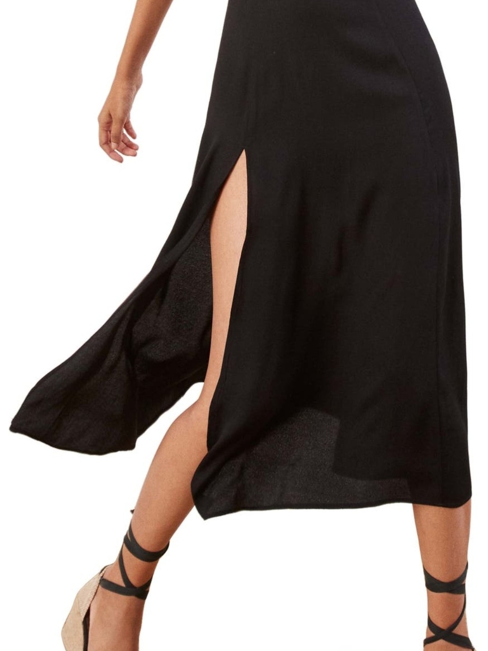 NWT Reformation Zoe Side Slit Midi Skirt Size 4